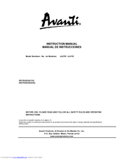 Avanti 323YB Instruction Manual