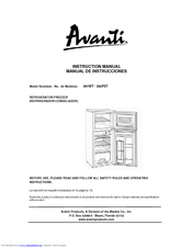 Avanti 392PST Instruction Manual