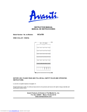 Avanti WC34TM Instruction Manual
