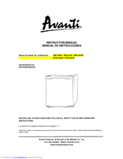 Avanti BCA1800W Instruction Manual