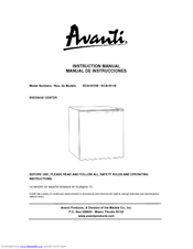 Avanti BCA1811B Instruction Manual