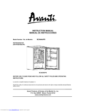 Avanti BCA5003PS Instruction Manual
