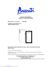 Avanti EWC18DZ Instruction Manual