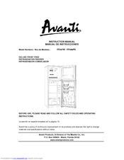 Avanti FF447 Instruction Manual