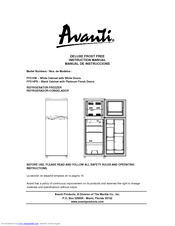 Avanti FF514PS Instruction Manual