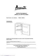 Avanti RM253B Instruction Manual