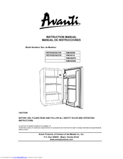 Avanti RM3423SS Instruction Manual