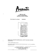 Avanti WC3200BG Instruction Manual