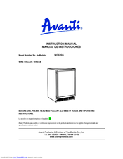 Avanti WC52SS Instruction Manual