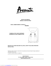 Avanti WD29EC Instruction Manual
