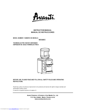 Avanti WD30EC Instruction Manual