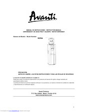 Avanti WDP69 Instruction Manual