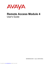 Avaya Remote Access Module 4 User Manual