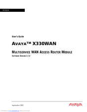 Avaya X330WAN User Manual