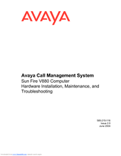 Avaya Sun Fire V880 Installation & Maintenance