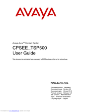 Avaya CPSEE_TSP500 User Manual
