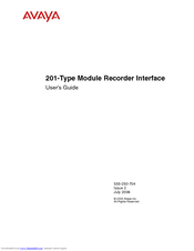 Avaya 201-type User Manual