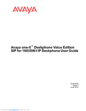 Avaya one-X 16-603578 User Manual