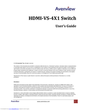 Avenview HDMI-VS-4X1 User Manual