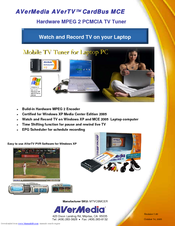 Avermedia LIVE GAMER PORTABLE 2 Specifications