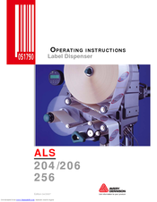 Avery Dennison ALS 204 Operating Instructions Manual