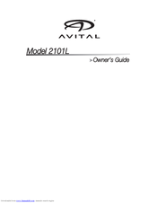 Avital Keyless Entry System. 2101L Owner's Manual