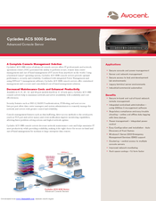 Avocent Cyclades ACS 5000 SERIES Hardware Specifications