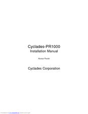 Cyclades Access Router Cyclades-PR1000 Installation Manual