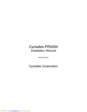 Cyclades Access Router Cyclades-PR2000 Installation Manual