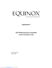 Avocent ESP Multi-Interface Serial Hub SuperSerial Product Installation Manual