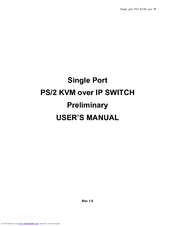 Avocent PS/2 KVM User Manual