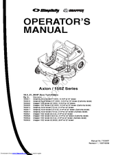 Briggs & Stratton Snapper 150Z CSC18533 Operator's Manual