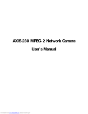 Axis 230 MPEG-2 User Manual