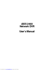 Axis 2460 User Manual