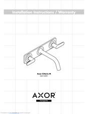 Axor Citterio M 34316XX1 Installation Instructions / Warranty