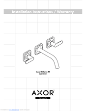 Axor Citterio M 34315XX1 Installation Instructions Manual