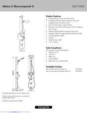 Hans Grohe Metro E 06573000 Specification Sheet