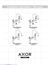 Axor Montreux 16805XX1 Installation Instructions / Warranty