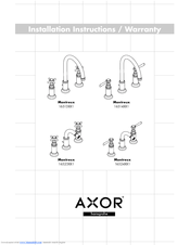 Axor Montreux 16523XX1 Installation Instructions / Warranty