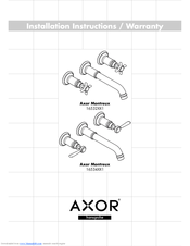 Axor Montreux 16534XX1 Installation Instructions / Warranty