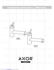 Axor Starck 10800001 Installation Instructions / Warranty