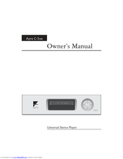Ayre C-5xe Owner's Manual