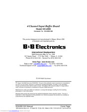 B&B Electronics 4 Channel Input Buffer Board SDAIBB Product Manual