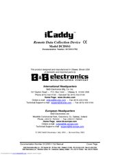 B&B Electronics iCaddy DCDSS1 Product Manual