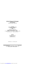 B&B Electronics RS-485 Digital I/O Module 485SDD16 User Manual
