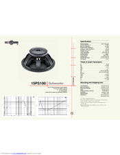 B&C Speakers 15PS100 Specification