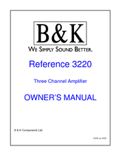 B&K Reference 3220 Owner's Manual