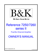 B&K 7260 series Owner's Manual