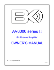 B&K AV6000 Series II Owner's Manual