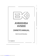 B&K AV6000/654 Owner's Manual